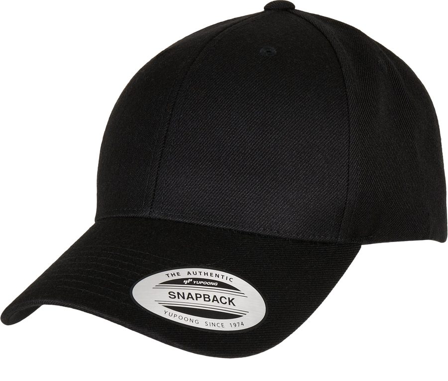 PREMIUM CURVED VISOR SNAPBACK CAP — Farbe BLACK