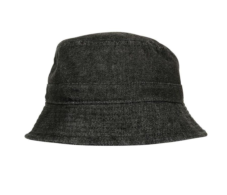 DENIM BUCKET HAT — Farbe BLACK / GREY
