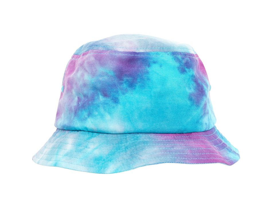 FESTIVAL PRINT BUCKET HAT — Farbe PURPLE TURQUOISE