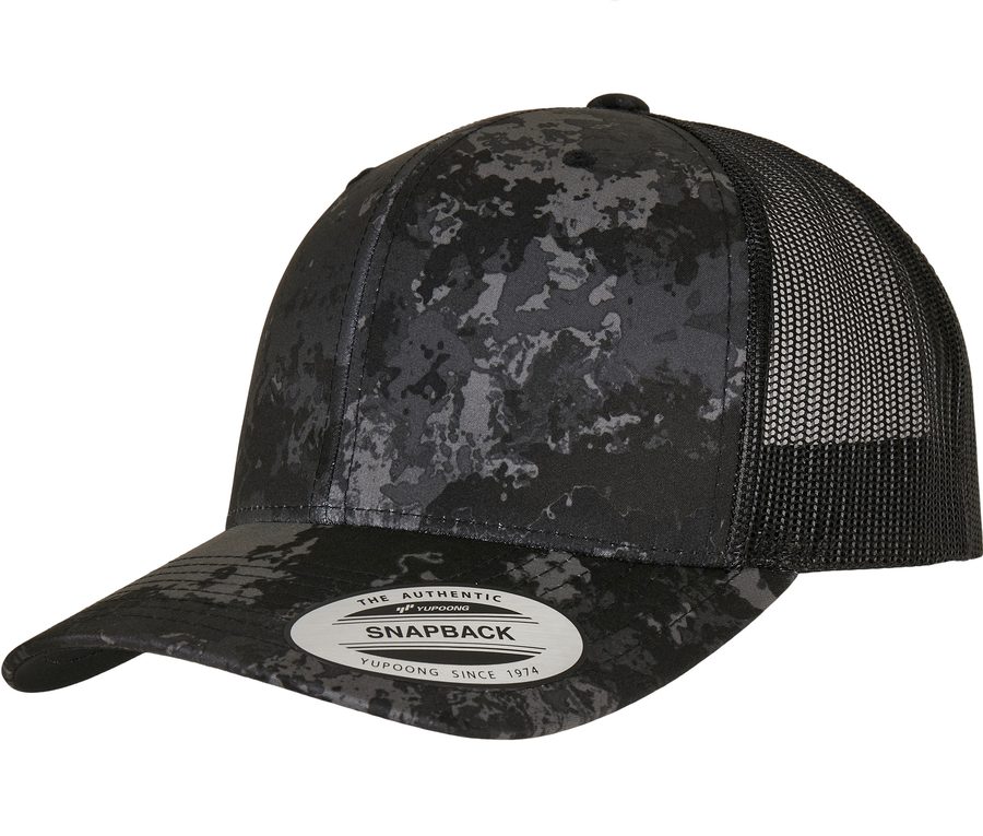 YP CLASSICS® VEIL CAMO™ RETRO TRUCKER — Farbe POSEIDON BLACK