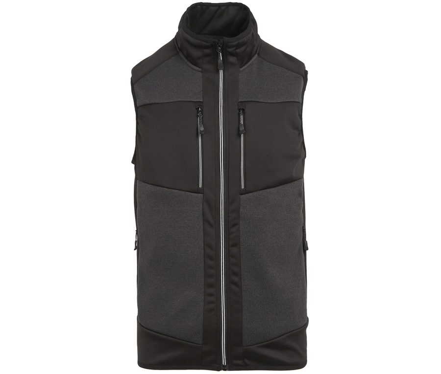 E-VOLVE KNIT EFFECT STRETCH BODYWARMER — Farbe ASH / BLACK