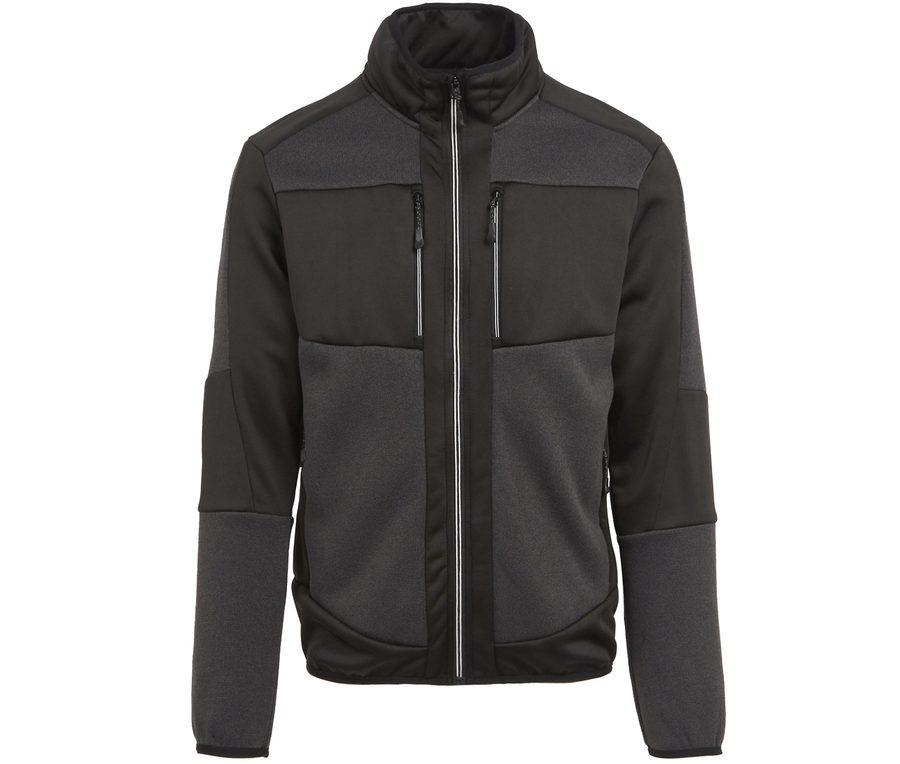 E-VOLVE KNIT EFFECT STRETCH MIDLAYER — Farbe ASH / BLACK
