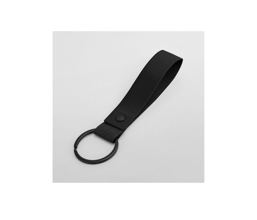 MATTE PU KEYRING — Farbe BLACK