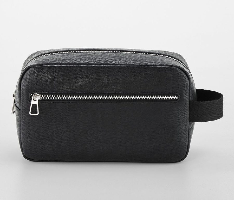 TAILORED LUXE PU WASH BAG — Farbe BLACK