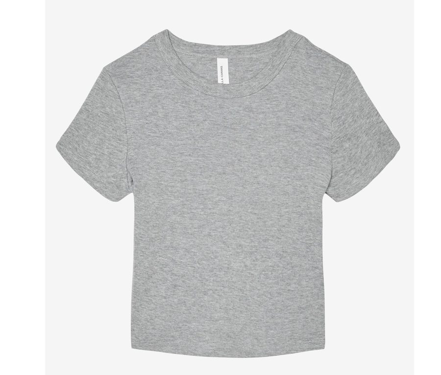 WOMEN'S MICRO RIB BABY TEE — Farbe ATHLETIC HEATHER