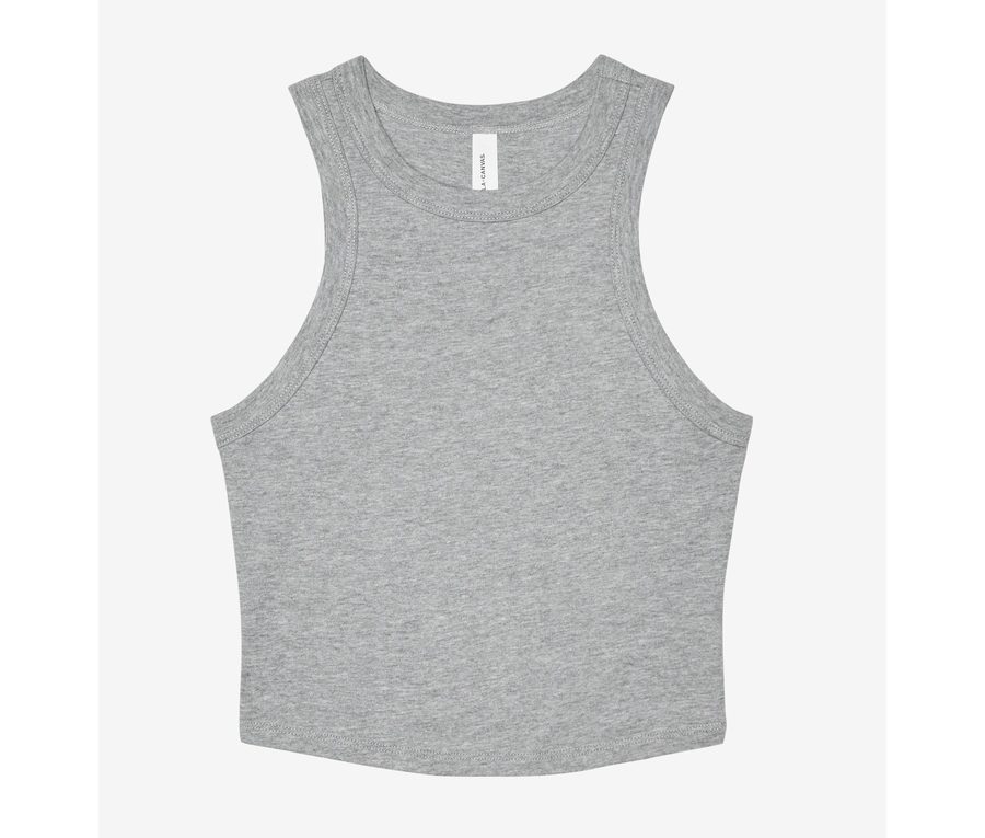 WOMEN'S MICRO RIB RACER TANK — Farbe ATHLETIC HEATHER