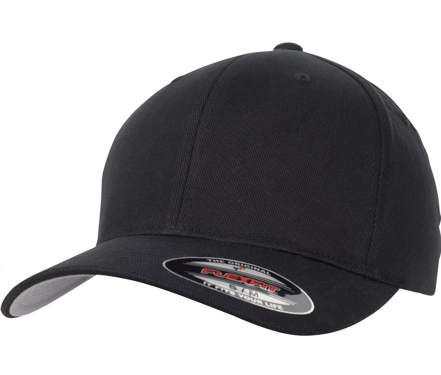 FLEXFIT BRUSHED TWILL — Farbe BLACK