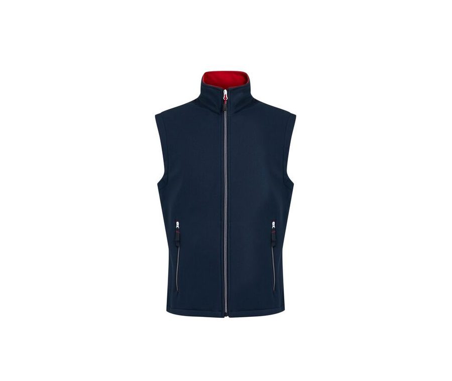 ASCENDER 2-LAYER SOFTSHELL BODYWARMER — Farbe NAVY / CLASSIC RED