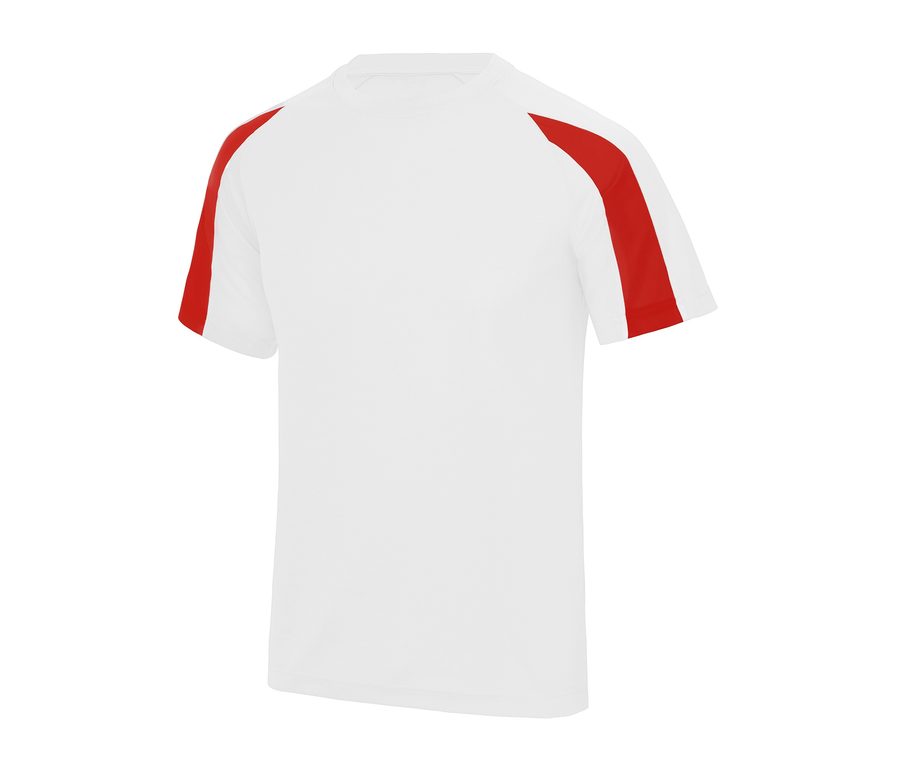 KIDS CONTRAST COOL T — Farbe ARCTIC WHITE/FIRE RED