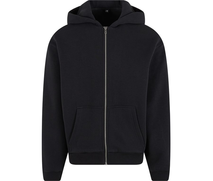 Fluffy Zip Hoodie — Farbe BLACK
