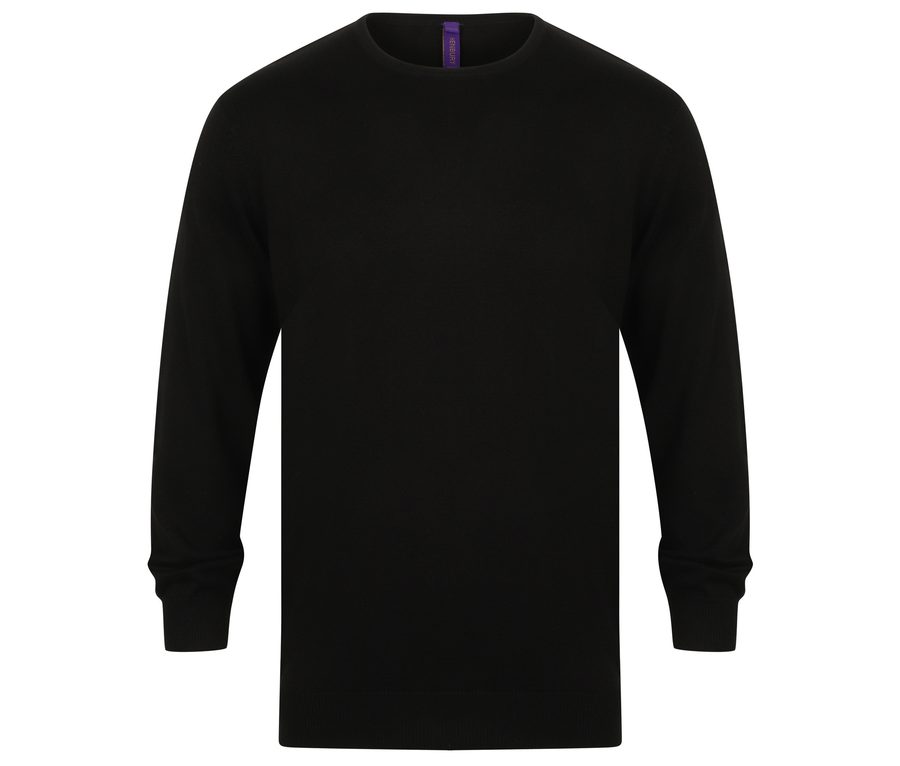 MEN'S CREW NECK JUMPER — Farbe BLACK