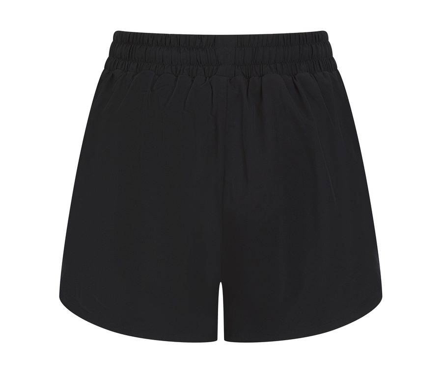 LADIES DOUBLE LAYER SPORTS SHORT — Farbe BLACK/BLACK