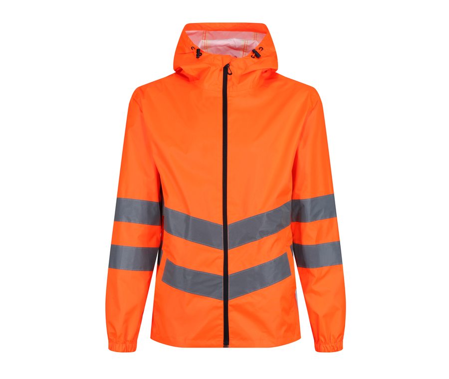 HI-VIS PRO WATERPROOF REFLECTIVE PACKAWAY JACKET — Farbe ORANGE