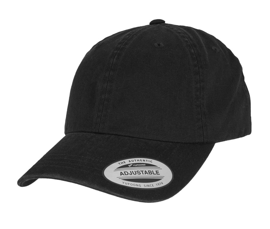 CAP LOW PROFILE GARMENT WASHED — Farbe BLACK