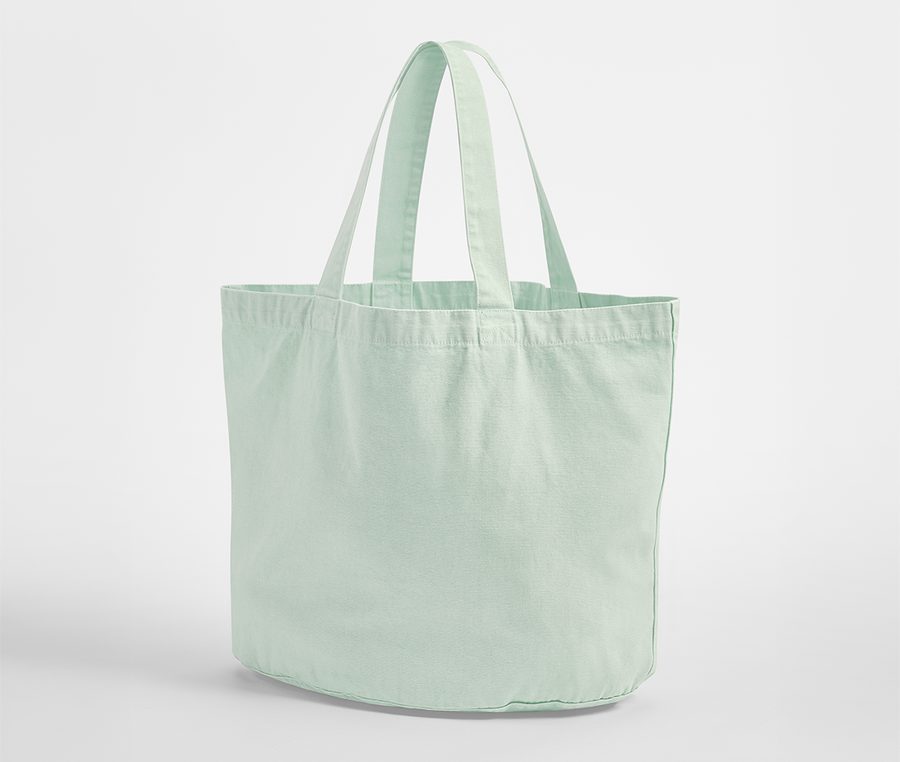 GARMENT DYED SHOPPER — Farbe VINTAGE AQUA