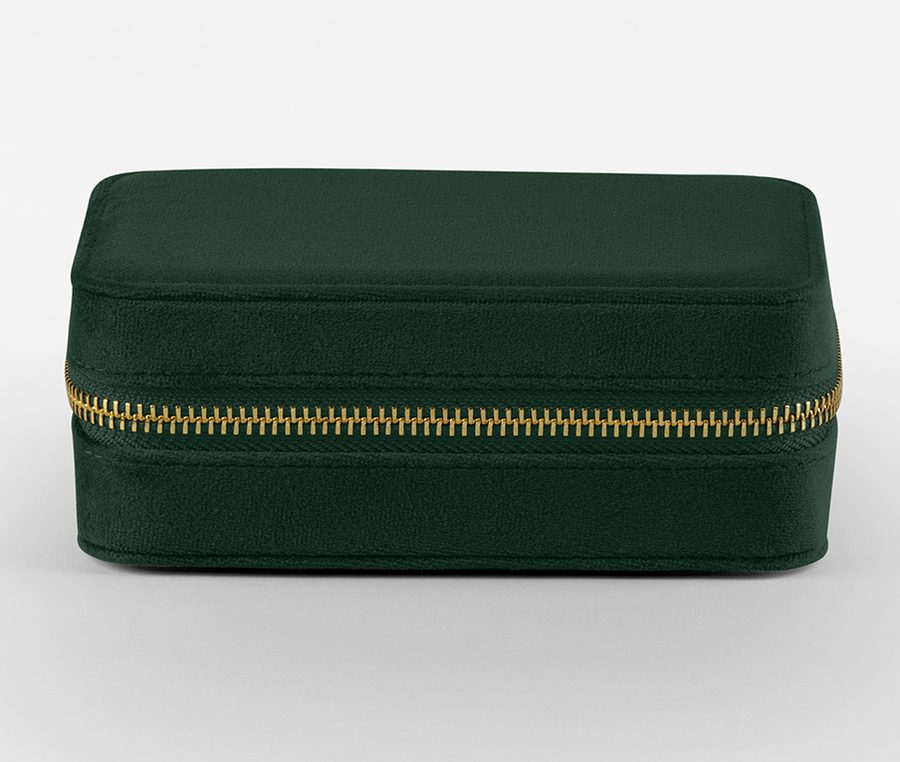VELVET JEWELLERY CASE — Farbe DARK EMERALD
