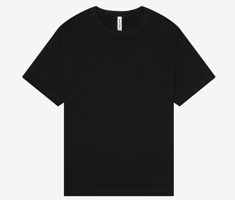 UNISEX HEAVY BOXY TEE — Farbe BLACK