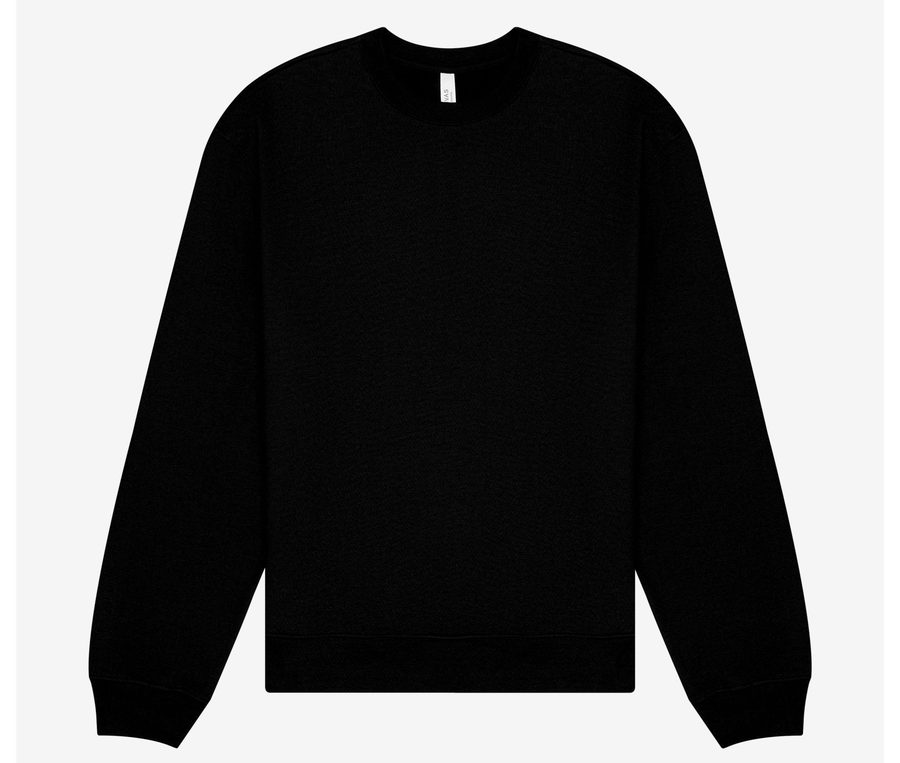 UNISEX CREWNECK HEAVY SWEATSHIRT — Farbe BLACK