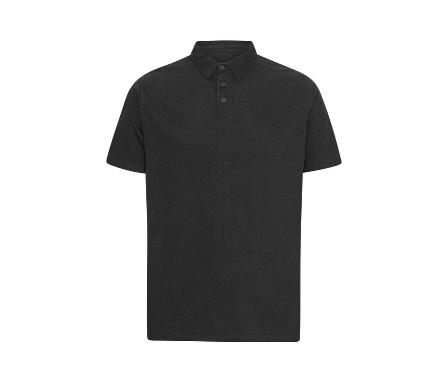 TIGER COTTON POLO — Farbe BLACK