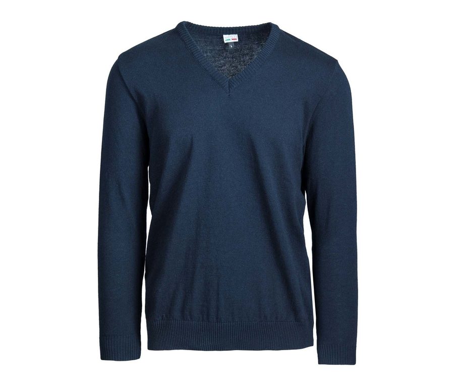 KIDS' V-NECK SWEATER — Farbe BLUE