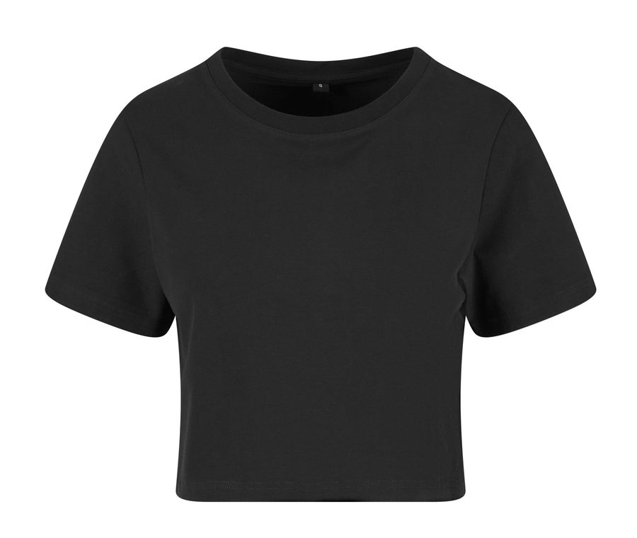 Ladies Cropped Tee — Farbe BLACK