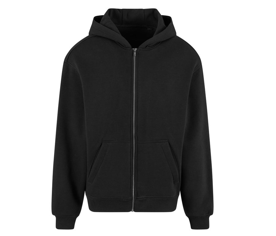 OVERSIZED ZIP HOODY — Farbe BLACK