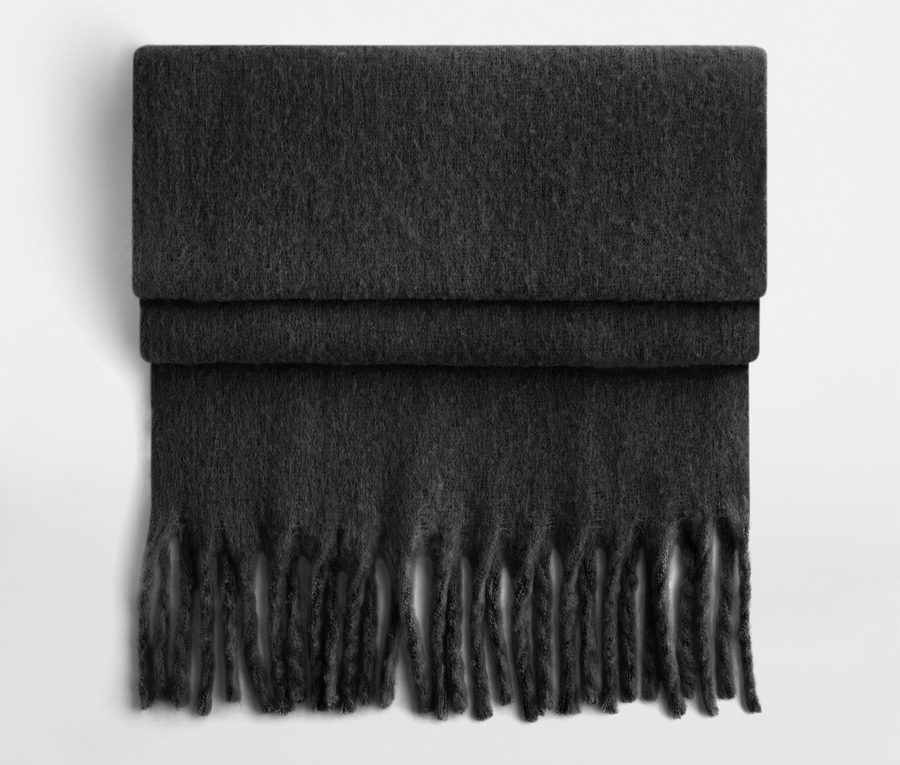 FLUFFY SCARF — Farbe BLACK