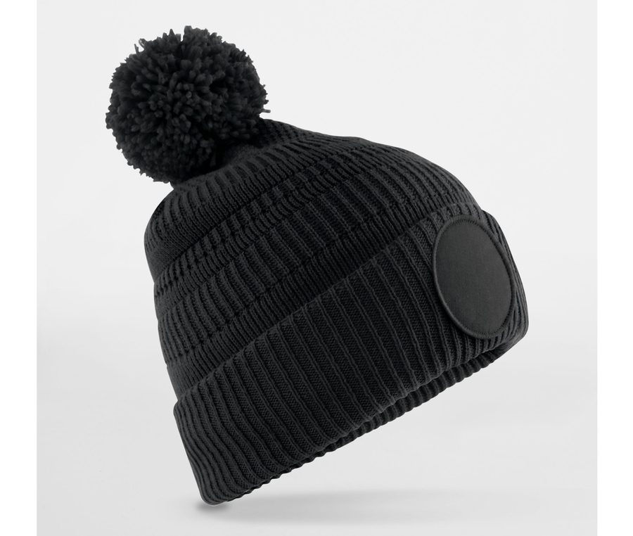 FAN PATCH BEANIE — Farbe BLACK