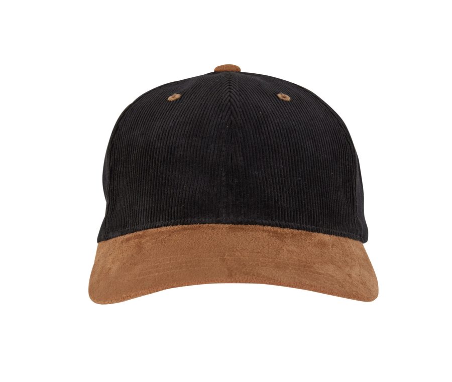CORDUROY CLASSIC SUEDE CAP — Farbe BLACK / CARAMEL