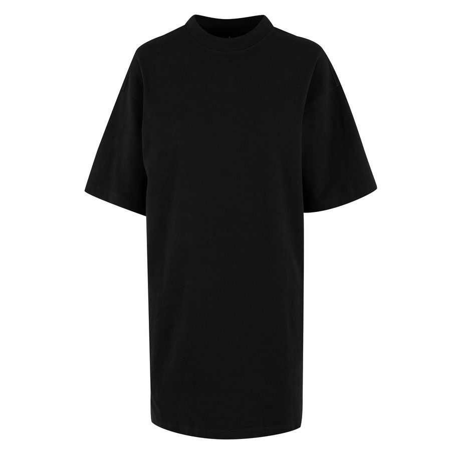 LADIES HEAVY OVERSIZED TEE DRESS — Farbe BLACK