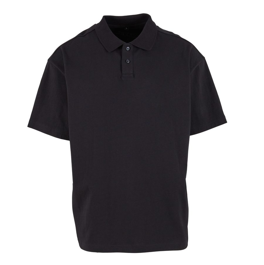 OVERSIZED POLO SHIRT — Farbe BLACK