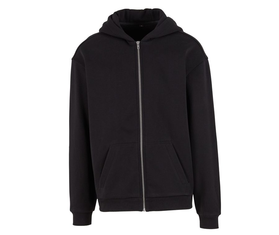 LOOSE FIT ZIP HOODY — Farbe BLACK