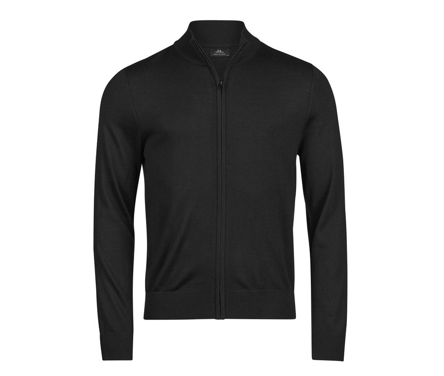 FULL ZIP KNIT — Farbe BLACK