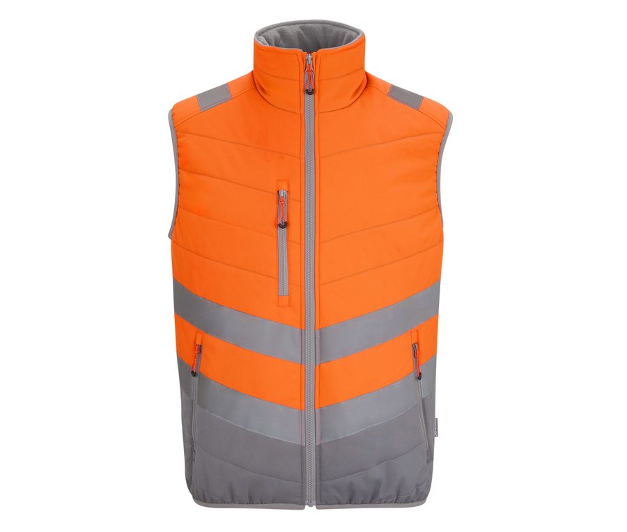HI-VIS TWO TONE THERMAL BODYWARMER — Farbe ORANGE