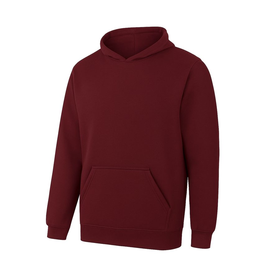 ORGANIC COTTON HOODED — Farbe BORDEAUX