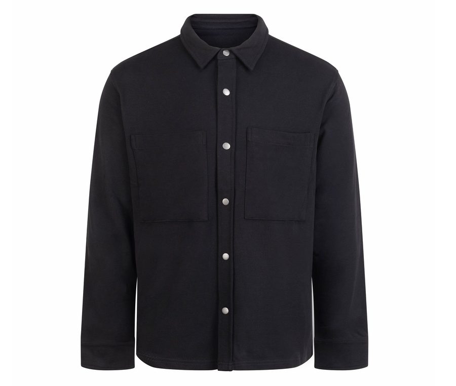 PREMIUM PIQUE OVERSHIRT — Farbe BLACK