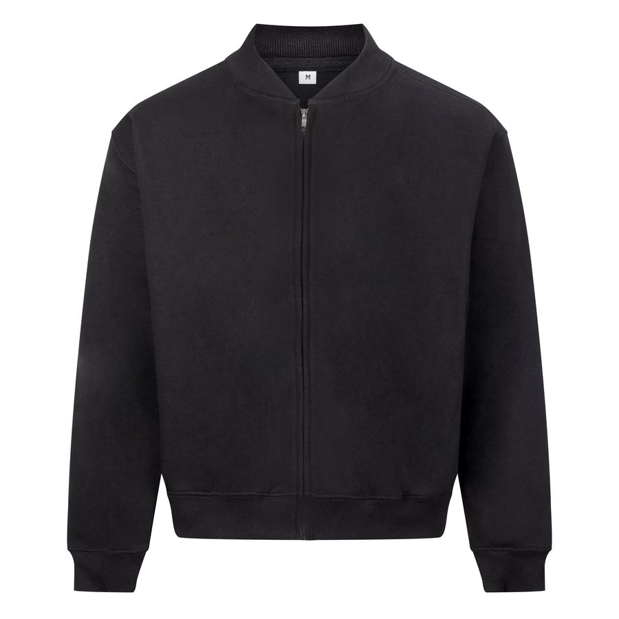 SIGNATURE HEAVYWEIGHT BOMBER SWEAT — Farbe DEEP BLACK