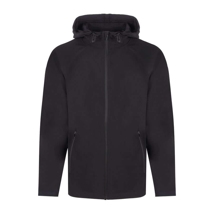 TECHNICAL ZIP THOUGH HOODIE — Farbe BLACK