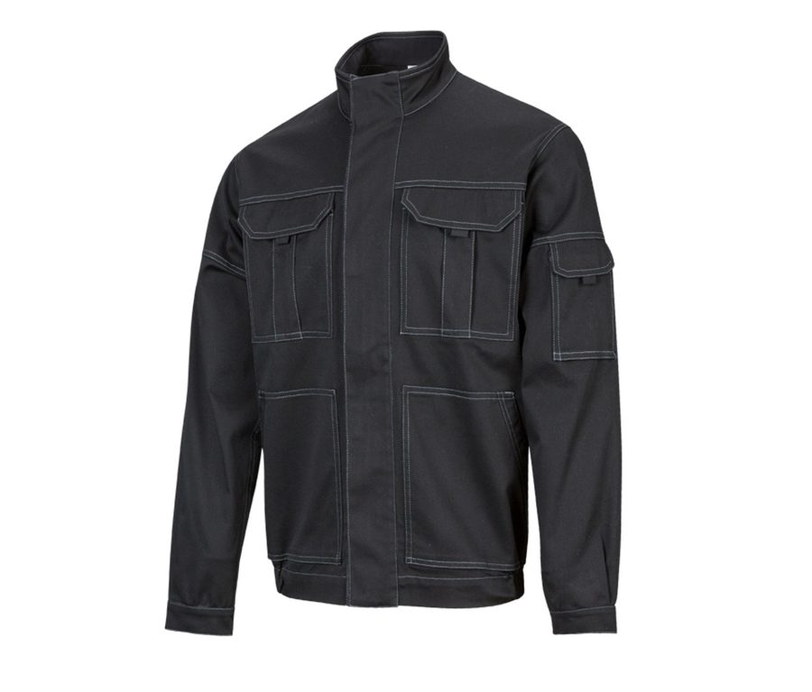 MULTI-POCKET STRETCH JACKET — Farbe BLACK