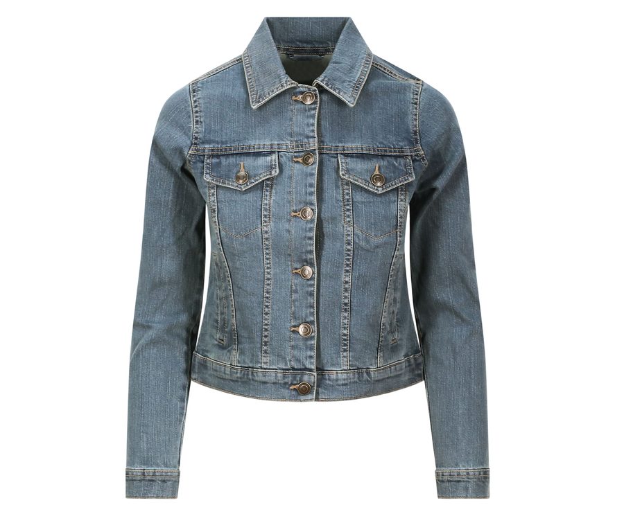 OLIVIA DENIM JACKET — Farbe LIGHT BLUE WASH