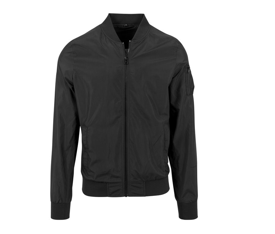 NYLON BOMBER JACKET — Farbe BLACK