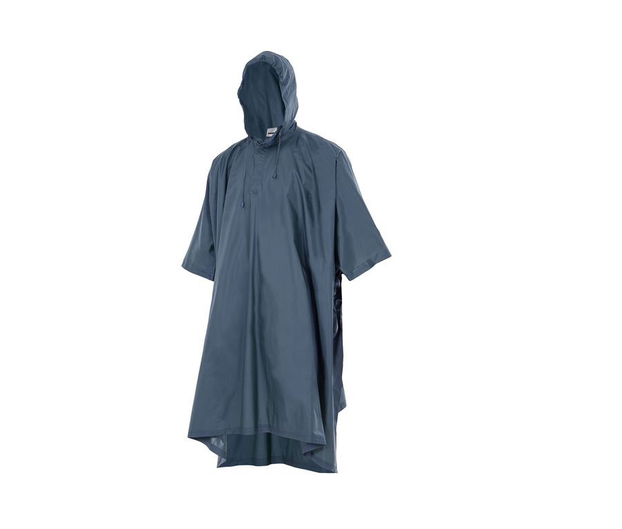 RAIN HOODED PONCHO — Farbe NAVY