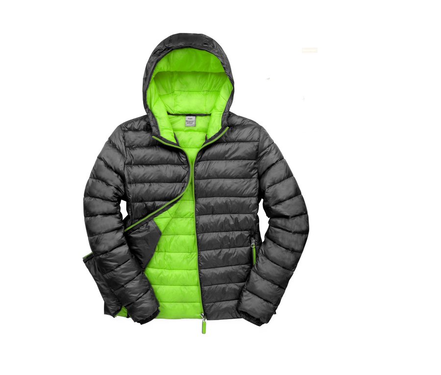 MENS SNOW BIRD PADDED JACKET — Farbe BLACK/LIME