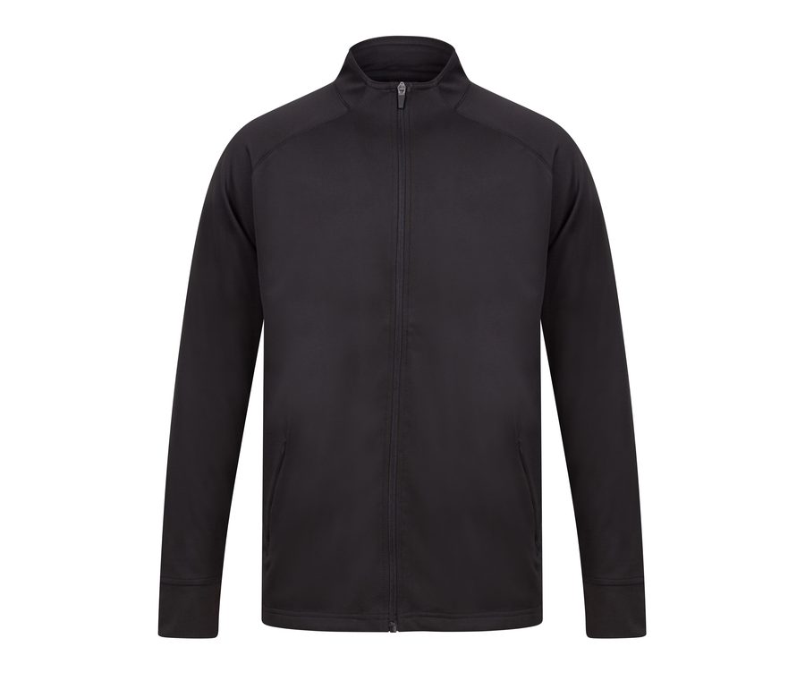 ADULT'S KNITTED TRACKSUIT TOP — Farbe BLACK