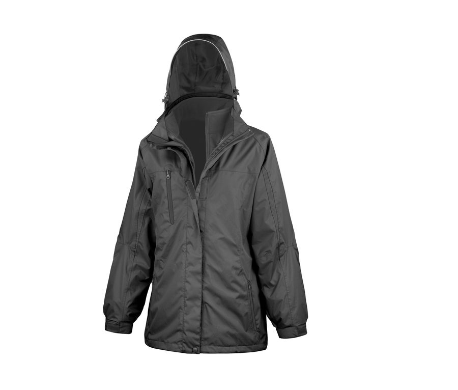 WOMENS 3-IN-1 JOURNEY JACKET — Farbe BLACK