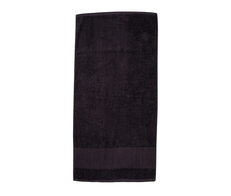 PRINTABLE BORDER BATH TOWEL — Farbe BLACK