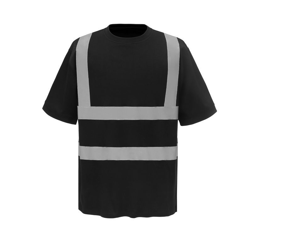 HI-VIS SHORT SLEEVE T-SHIRT — Farbe BLACK