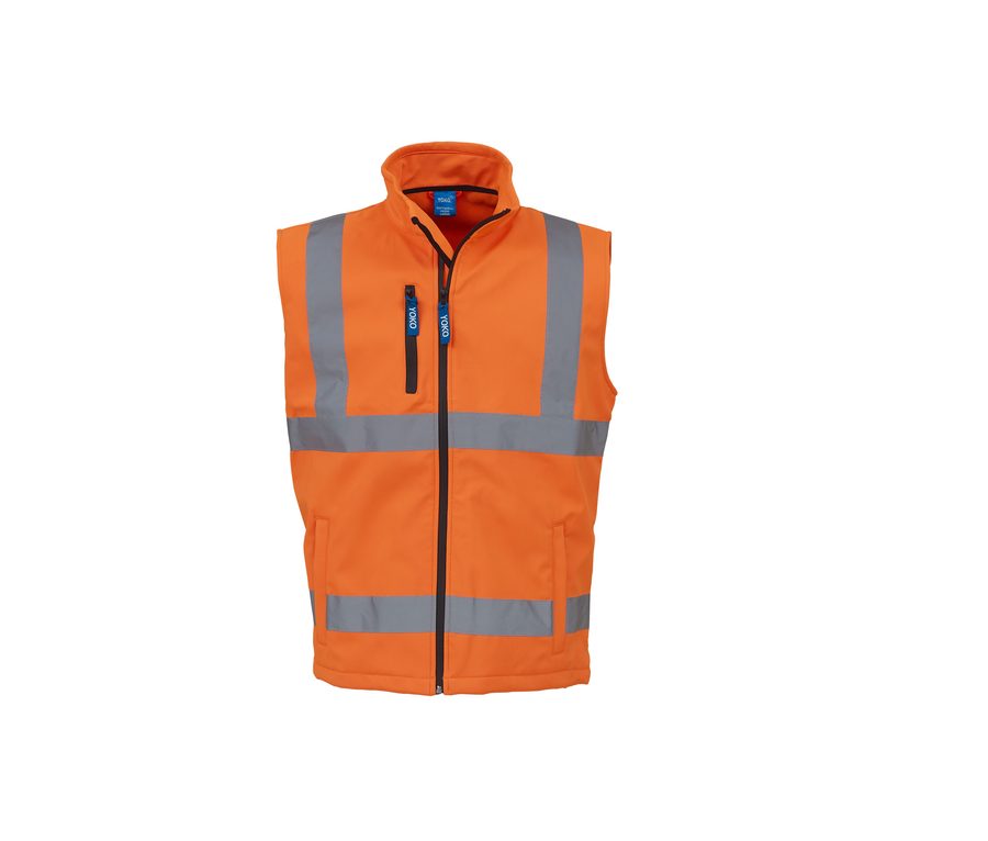 HI-VIS SOFTSHELL GILET — Farbe HI VIS ORANGE