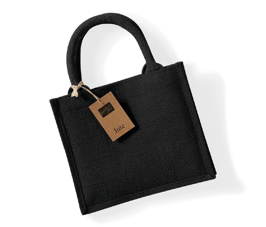 JUTE MINI GIFT BAG — Farbe BLACK/BLACK