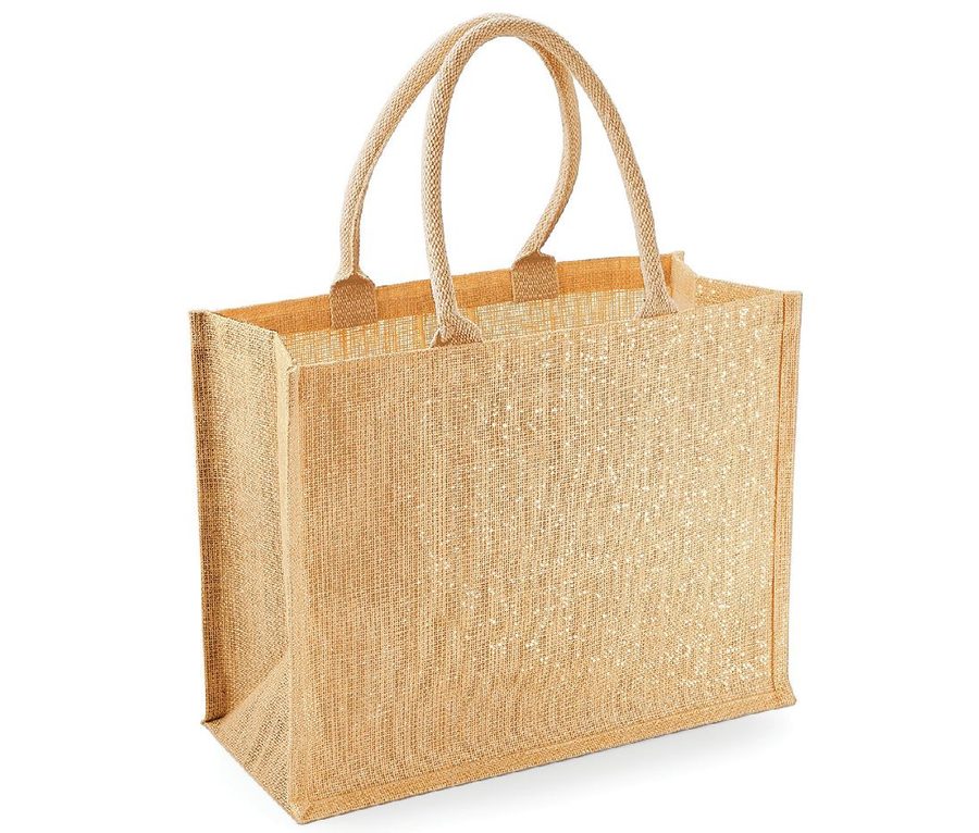 SHIMMER JUTE SHOPPER — Farbe NATURAL/GOLD